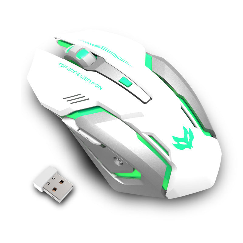 Souris Gaming Sans Fil Silencieuse T1 – Recharge Sans Fil & Confort Ergonomique