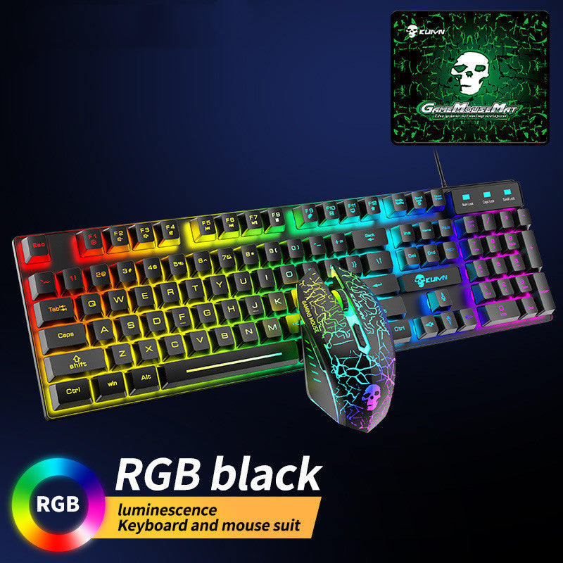 Kuiying T6RGB – Set Clavier et Souris Gaming RGB avec Tapis