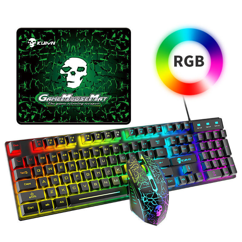 Kuiying T6RGB – Set Clavier et Souris Gaming RGB avec Tapis