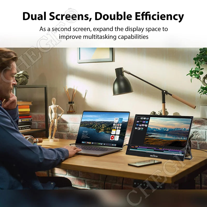 18.5inch Portable Monitor 100Hz RGB100% 1080P 16:9 Back bracket Laptop Extended Display IPS Screen for Laptop Switch ps4 ps5