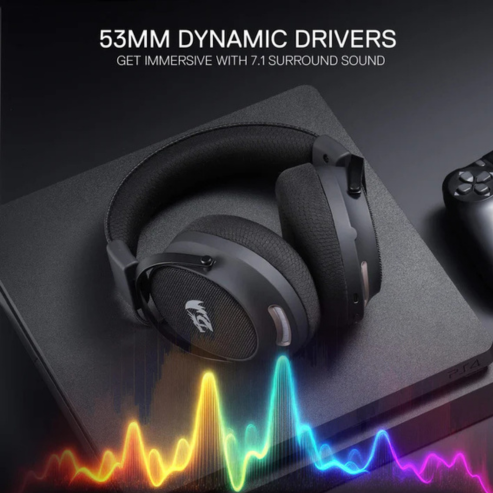 Căști de gaming Redragon H858, Tri-Mode 2.4GHz / Bluetooth / Cu fir, Gri