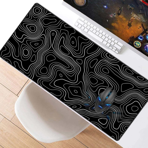 Pad de mouse pentru gaming din cauciuc, suprafață extinsă pentru tastatură și laptop, bază antiderapantă, pentru gaming sau birou