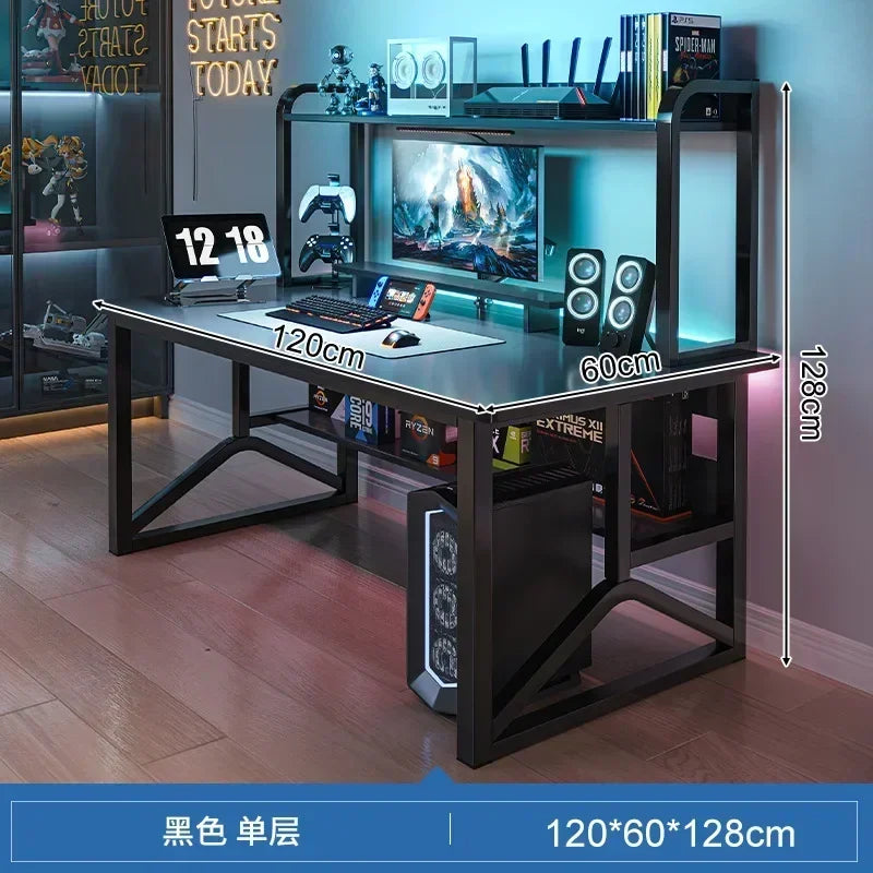 FGHGF Computer Desk and Integrated Library - The Complete Pack for your Workspace