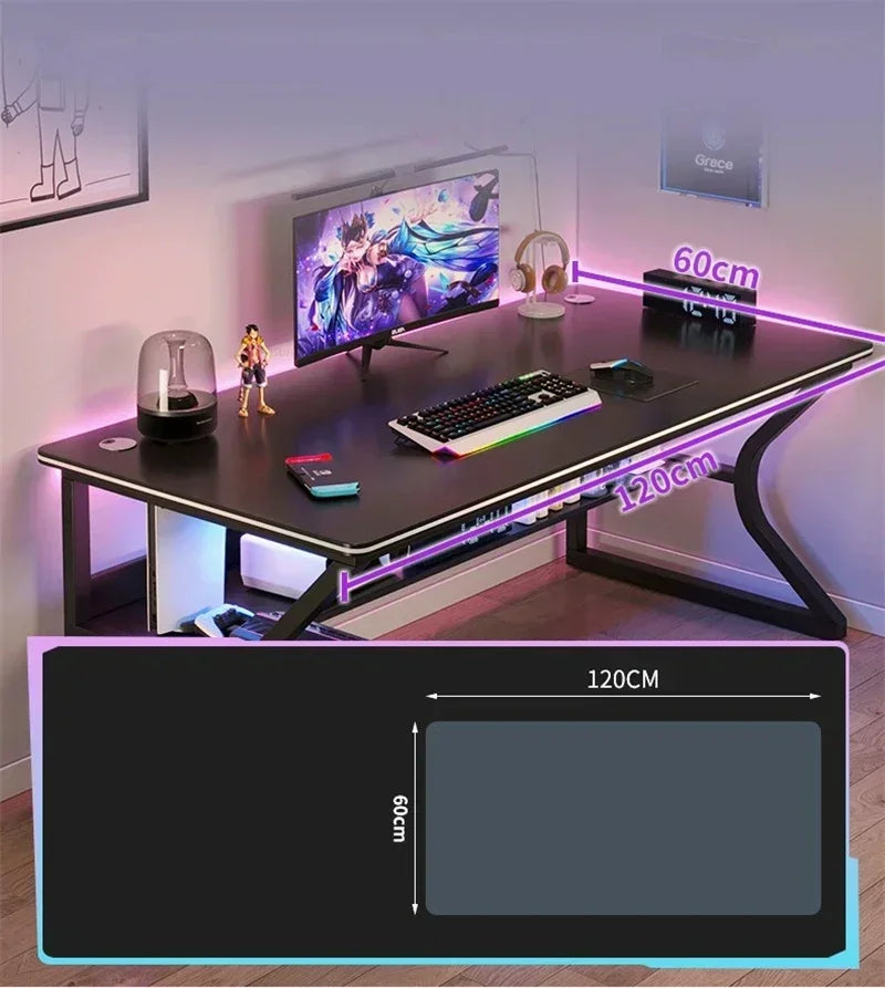 Simple Desktop Computer Desks Home Bedroom Workbench Gaming Tables Office Furniture Student Study Writing Desk and Chair Set E