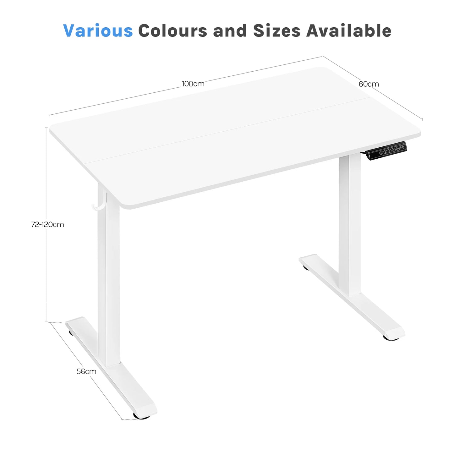 WOLTU Electric Standing Computer Desk Height Adjustable Ergonomic Work Table with USB Charging Port with Memory Control