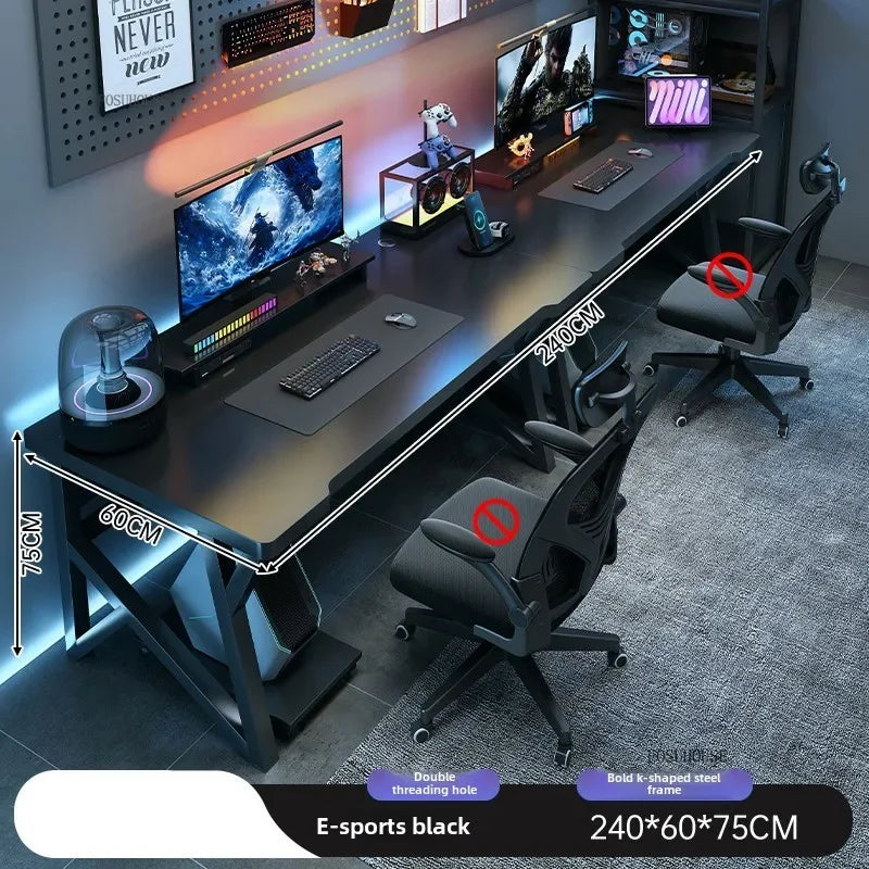 Modern Double Computer Desks Home Desktop E-sports Gaming Table Bedroom Simple Desk Student Study Tables Office Furniture EE