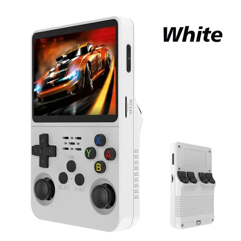Consola de videojuegos portátil Retro R36S 64GB, sistema ARKOS, pantalla IPS de 3,5 pulgadas, reproductor de vídeo portátil de