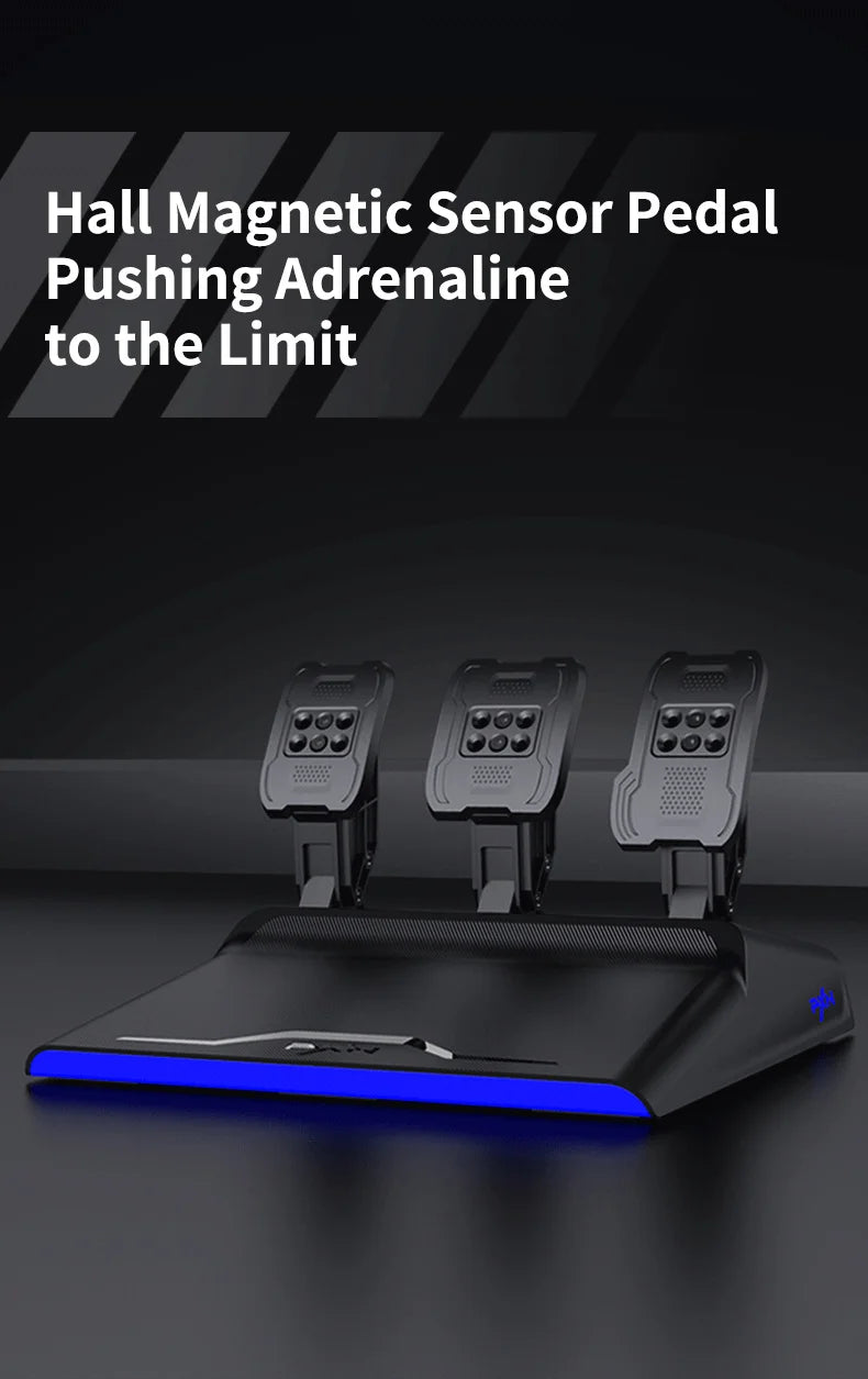Volant de Course PXN V99 avec Retour de Force 3.2Nm + Pédales & Shifter – PC, PS4, Xbox One, Xbox Series X/S