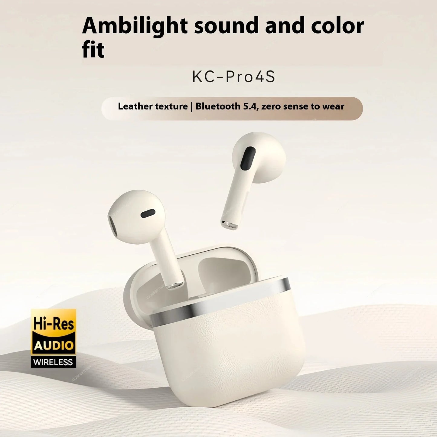 Semi-in-Ear Headphones True Wireless Bluetooth 5.4 Earphones TWS Bluetooth Earbuds with 32H Battery Life for Phone Pad