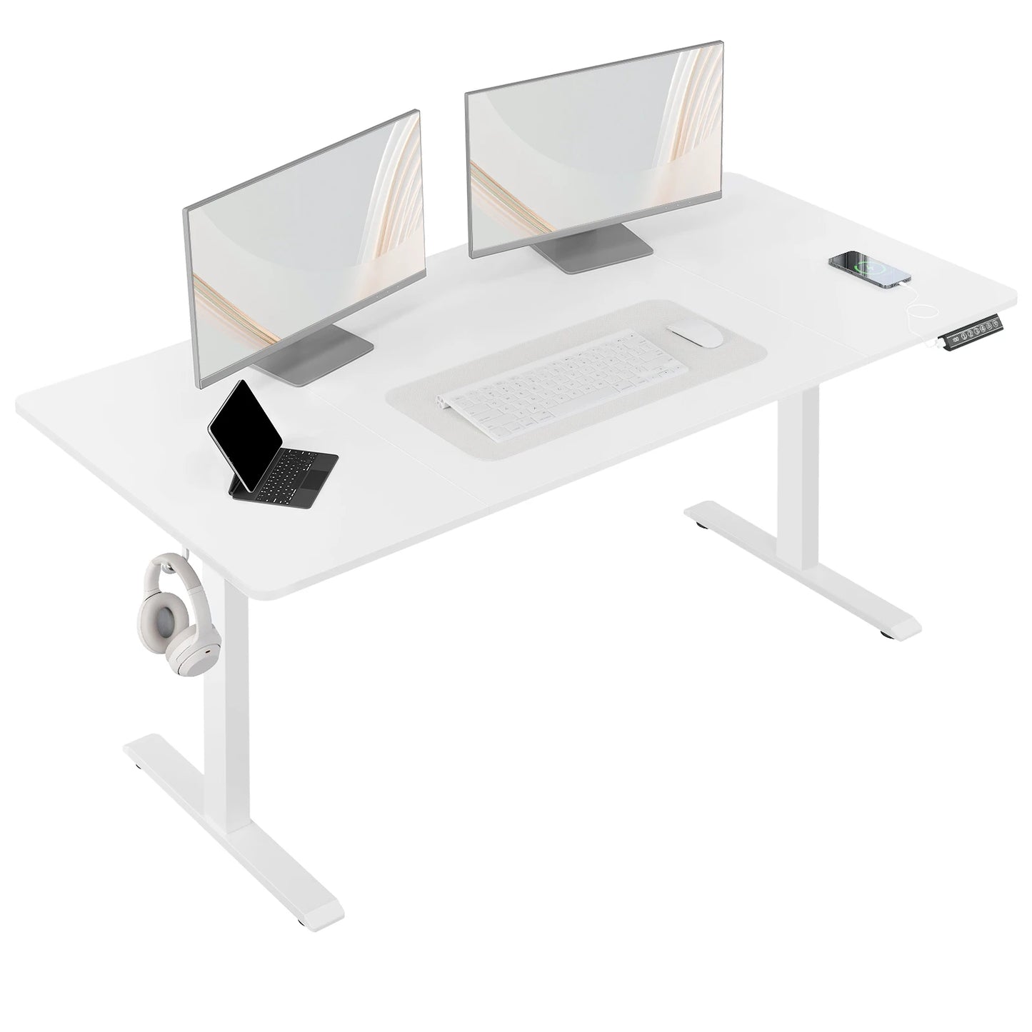 WOLTU Electric Standing Computer Desk Height Adjustable Ergonomic Work Table with USB Charging Port with Memory Control