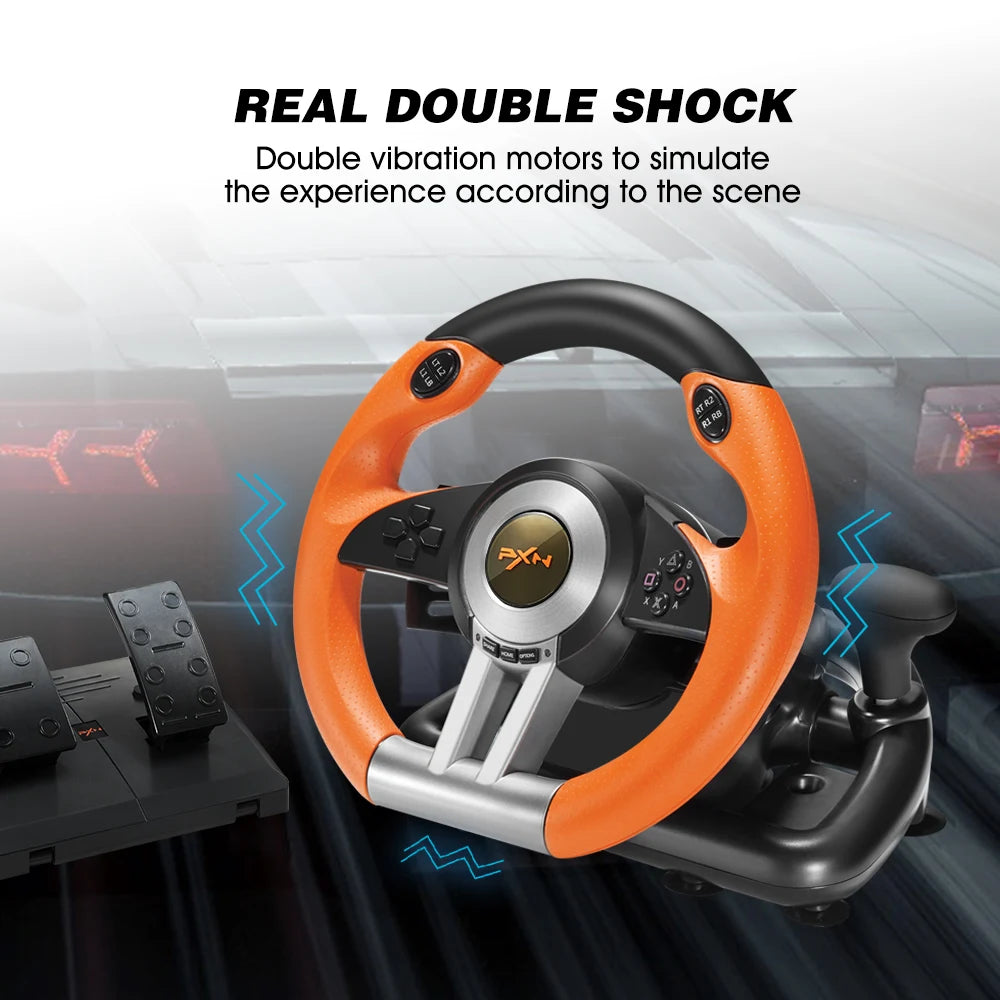 Volant de Course PXN V3 Pro avec Pédales et Shifter – Compatible PC, PS4, Xbox, Switch