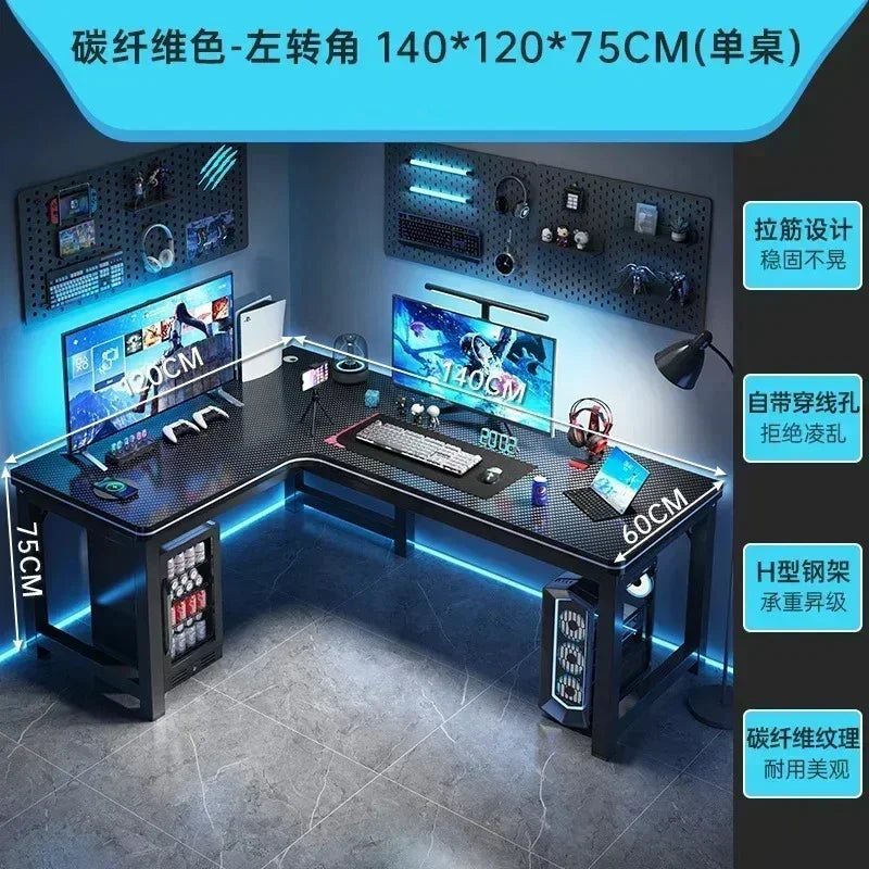 Home Office Furniture Desktop E-sports Table European Double Corner Computer Desks Bedroom Workbench Internet Cafe Gaming Desk
