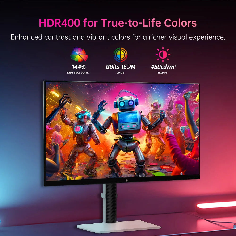 KTC H27E6 27 inch Gaming Monitor, 2560*1440 QHD Fast IPS Screen, 300Hz 240Hz Refresh Rate, HDR 400, 1ms Response Time, 144% sRGB