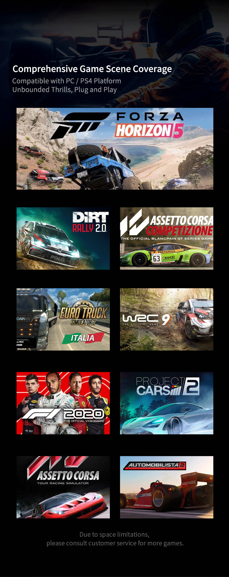 Volant de Course PXN V99 avec Retour de Force 3.2Nm + Pédales & Shifter – PC, PS4, Xbox One, Xbox Series X/S