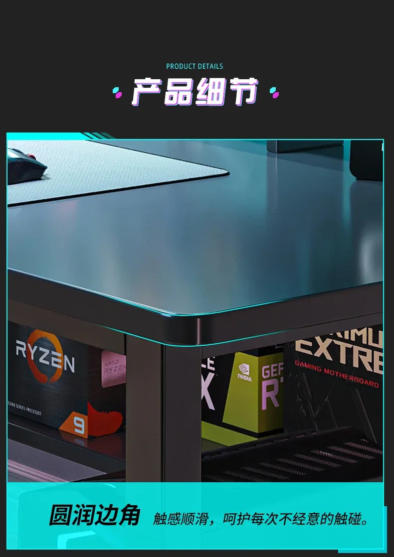 FGHGF Computer Desk and Integrated Library - The Complete Pack for your Workspace
