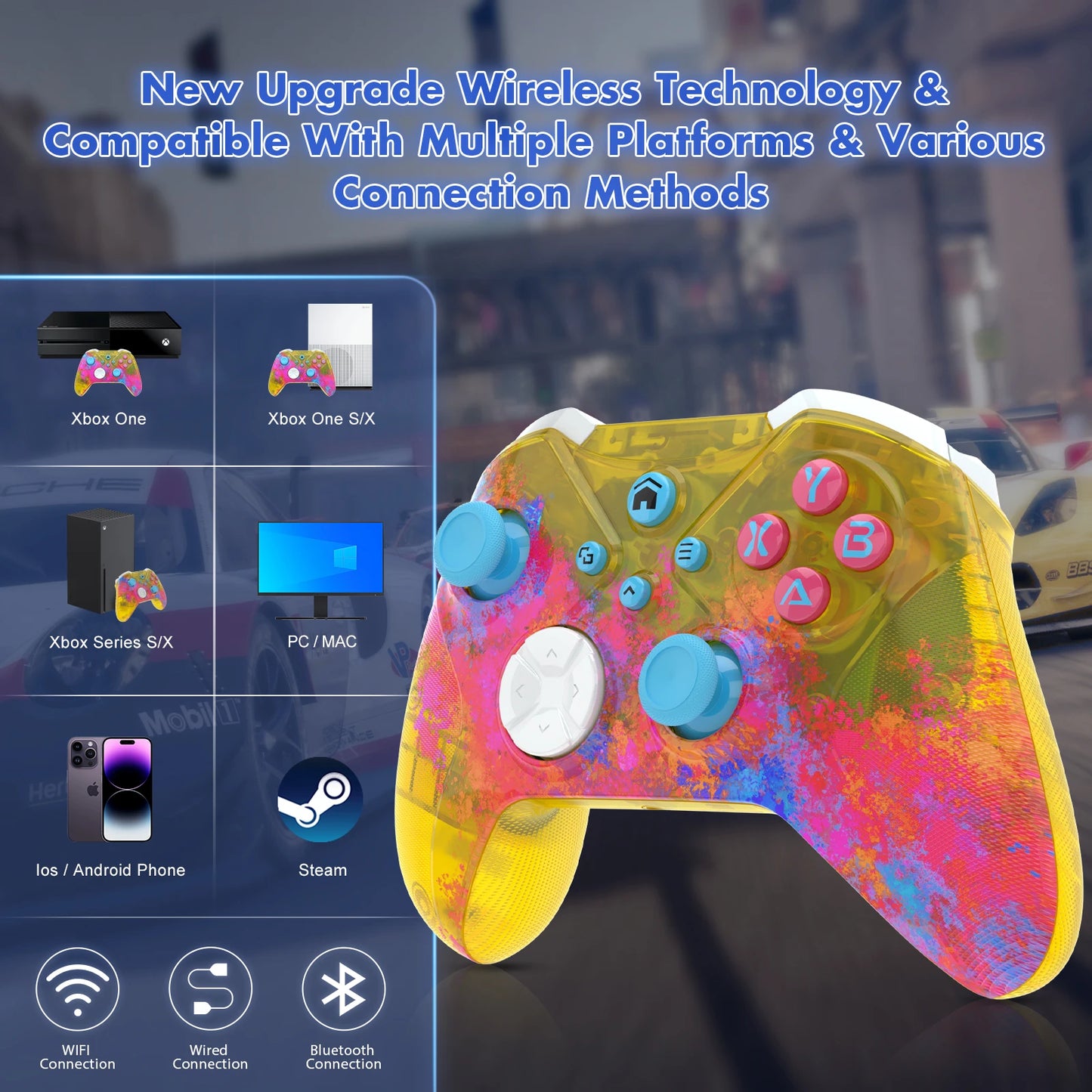Wifi Wireless Controller For Xbox One Series X/S Pc Wifi Gaming Gamepad 6-Axis Gyro Sensor Dual Vibration Hall Effect Joystick