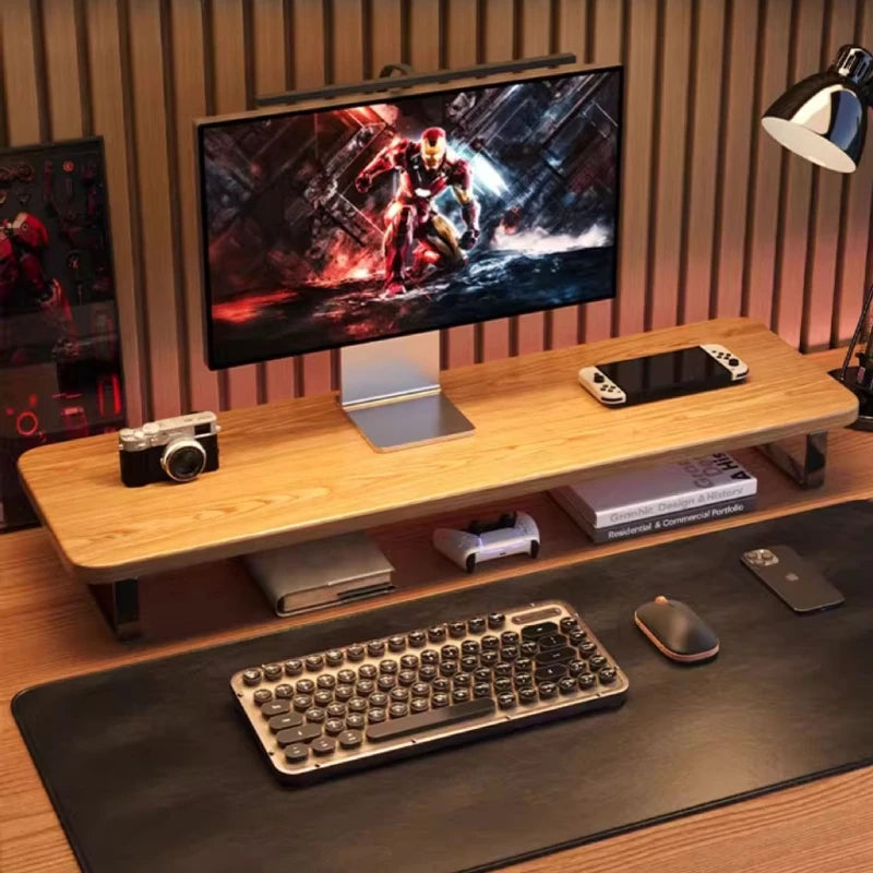 Small Monitor Desktop Height Stand E-sports Room Office Laptop Keyboard Stand Storage Shelf Board