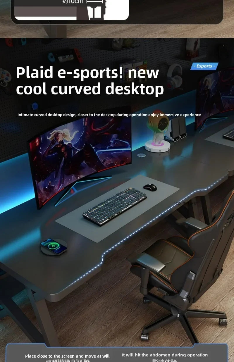 Modern Double Computer Desks Home Desktop E-sports Gaming Table Bedroom Simple Desk Student Study Tables Office Furniture EE