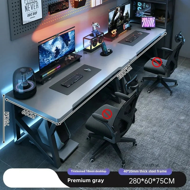 Modern Double Computer Desks Home Desktop E-sports Gaming Table Bedroom Simple Desk Student Study Tables Office Furniture EE