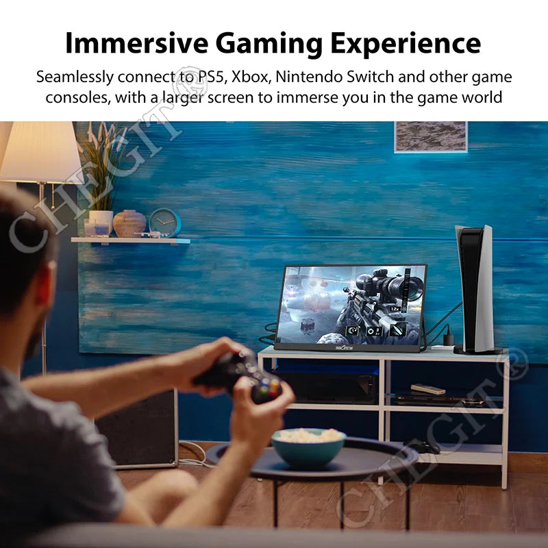 18.5inch Portable Monitor 100Hz RGB100% 1080P 16:9 Back bracket Laptop Extended Display IPS Screen for Laptop Switch ps4 ps5