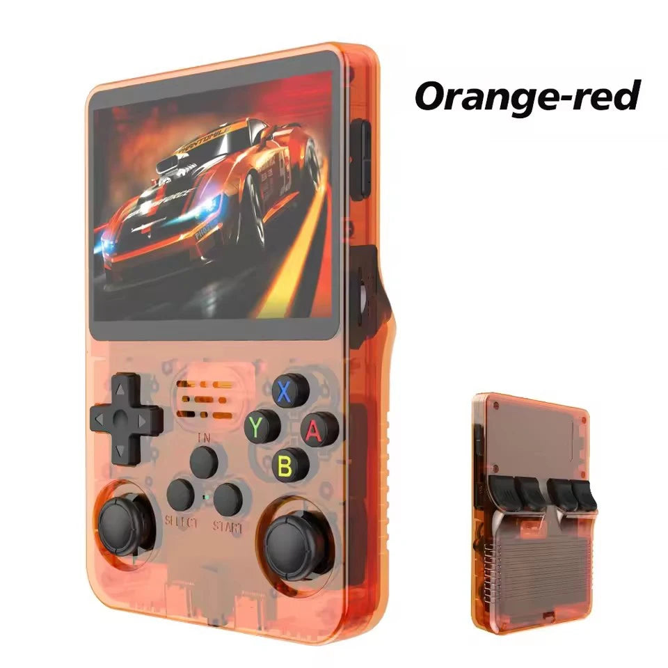 Consola de videojuegos portátil Retro R36S 64GB, sistema ARKOS, pantalla IPS de 3,5 pulgadas, reproductor de vídeo portátil de