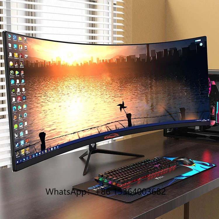 TJXL-34 Inch Curved Monitor 144HZ Computer Screen PC Monitor 4K Gaming Monitors