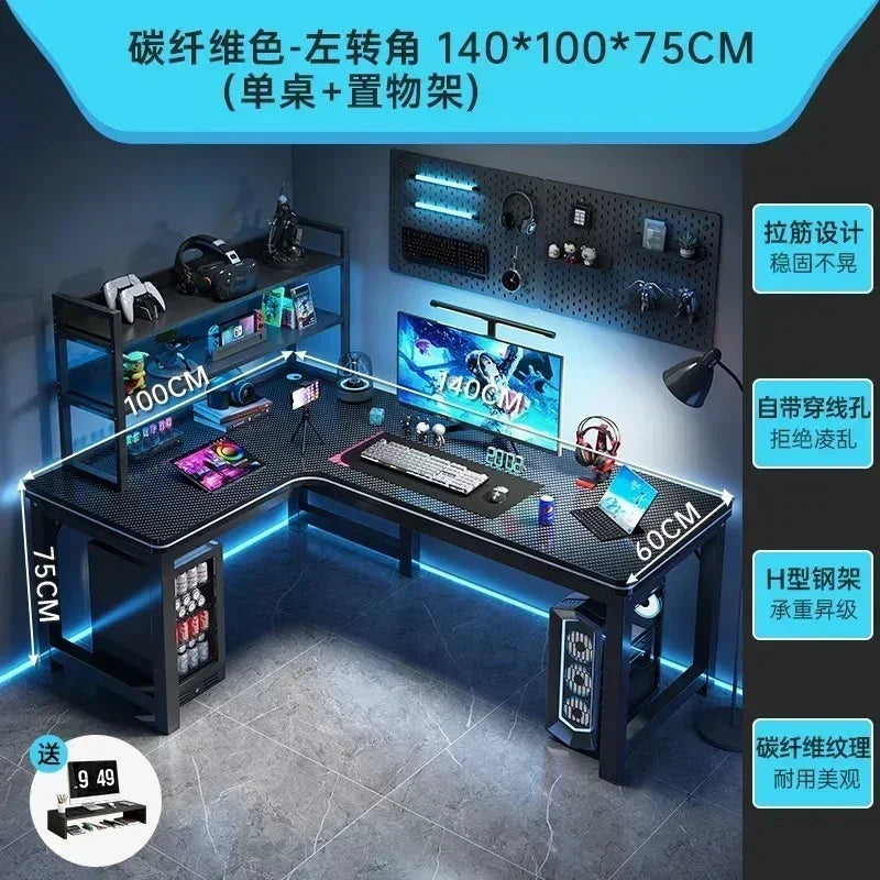 Home Office Furniture Desktop E-sports Table European Double Corner Computer Desks Bedroom Workbench Internet Cafe Gaming Desk