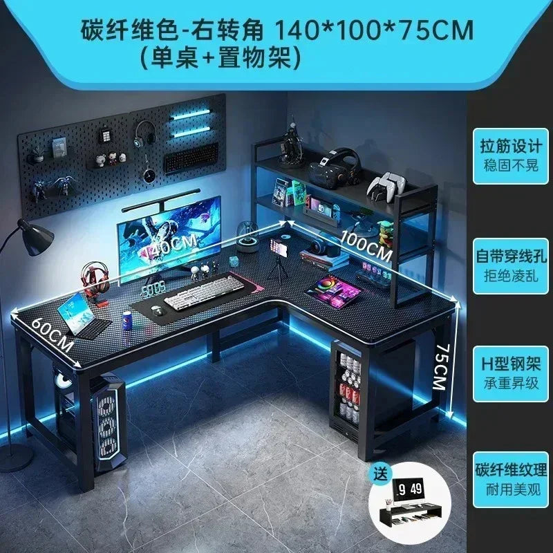 Home Office Furniture Desktop E-sports Table European Double Corner Computer Desks Bedroom Workbench Internet Cafe Gaming Desk
