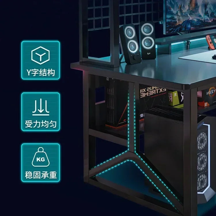 FGHGF Computer Desk and Integrated Library - The Complete Pack for your Workspace