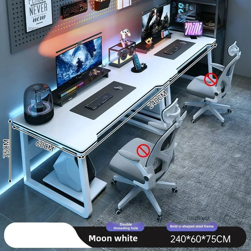 Modern Double Computer Desks Home Desktop E-sports Gaming Table Bedroom Simple Desk Student Study Tables Office Furniture EE
