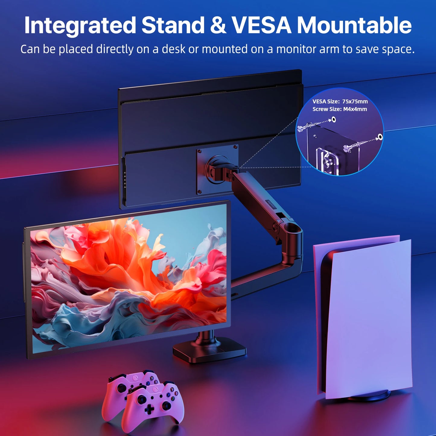 UPERFECT UBox T118 18.4 Portable Monitors 4K Gaming Displays 60Hz USB C HDMI For PS5/4 Switch Laptop PC Mac Xbox Extend Screen