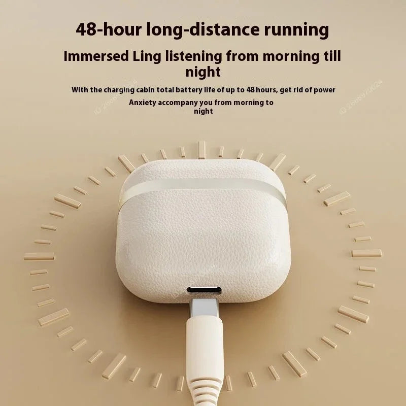 Semi-in-Ear Headphones True Wireless Bluetooth 5.4 Earphones TWS Bluetooth Earbuds with 32H Battery Life for Phone Pad