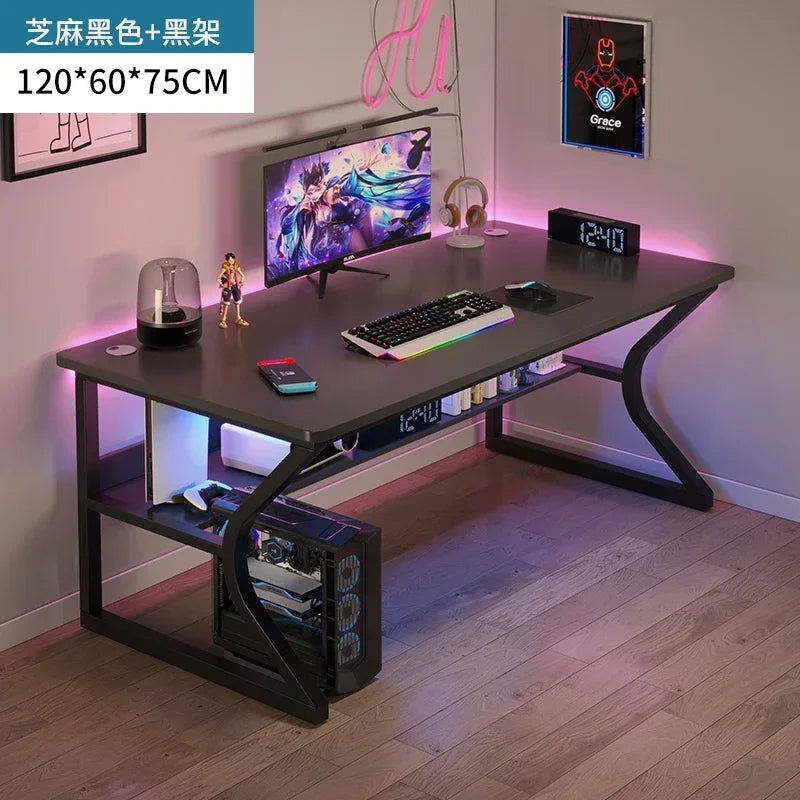 Simple Desktop Computer Desks Home Bedroom Workbench Gaming Tables Office Furniture Student Study Writing Desk and Chair Set E