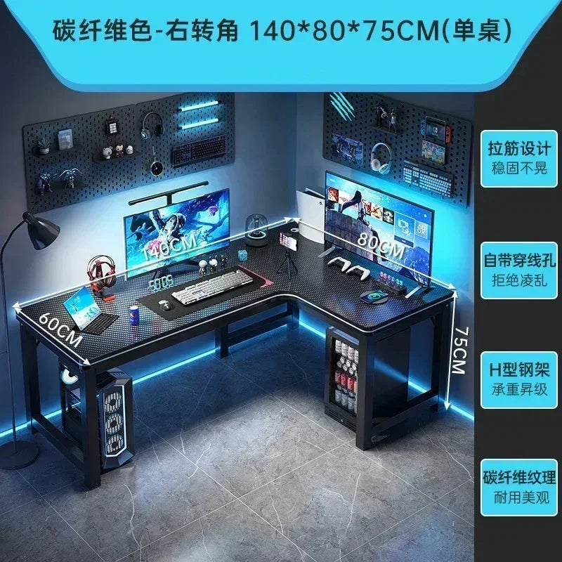 Home Office Furniture Desktop E-sports Table European Double Corner Computer Desks Bedroom Workbench Internet Cafe Gaming Desk