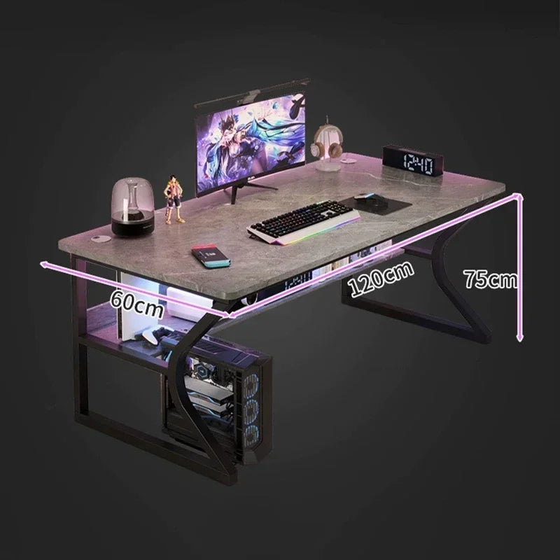 Simple Desktop Computer Desks Home Bedroom Workbench Gaming Tables Office Furniture Student Study Writing Desk and Chair Set E