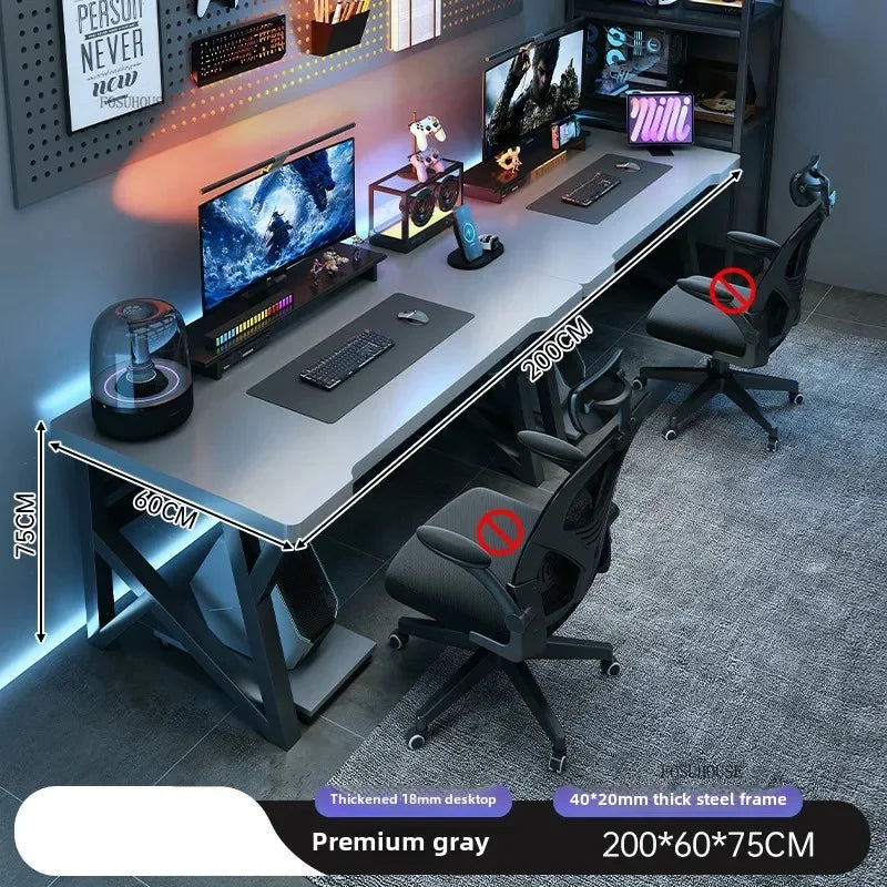Modern Double Computer Desks Home Desktop E-sports Gaming Table Bedroom Simple Desk Student Study Tables Office Furniture EE