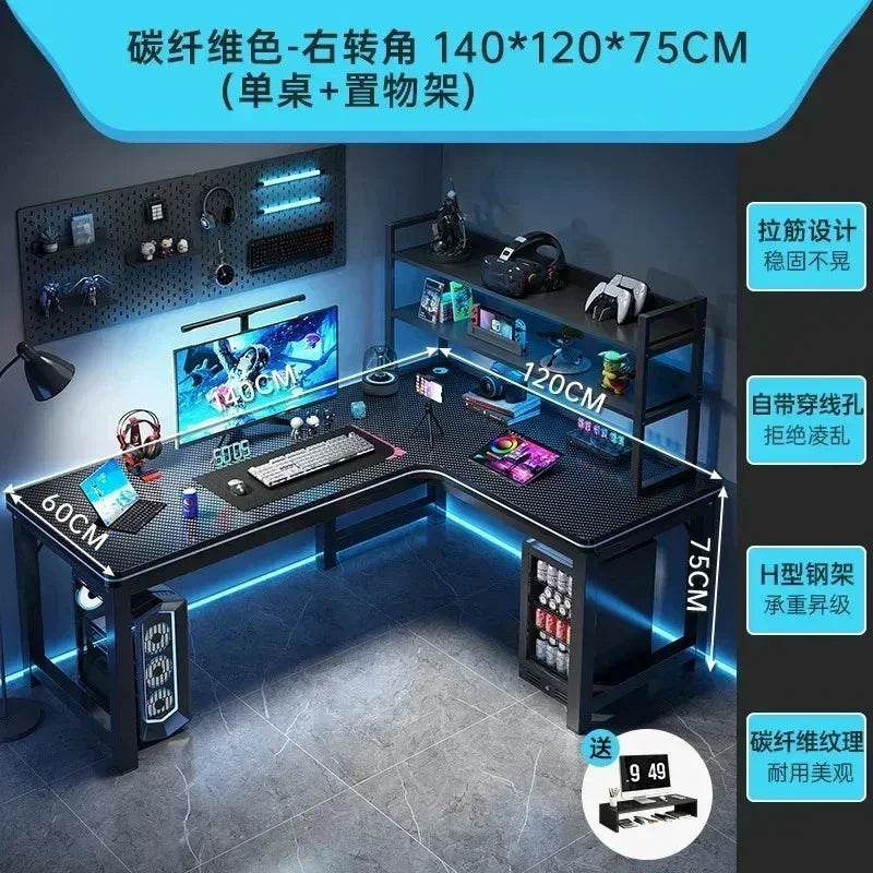 Home Office Furniture Desktop E-sports Table European Double Corner Computer Desks Bedroom Workbench Internet Cafe Gaming Desk