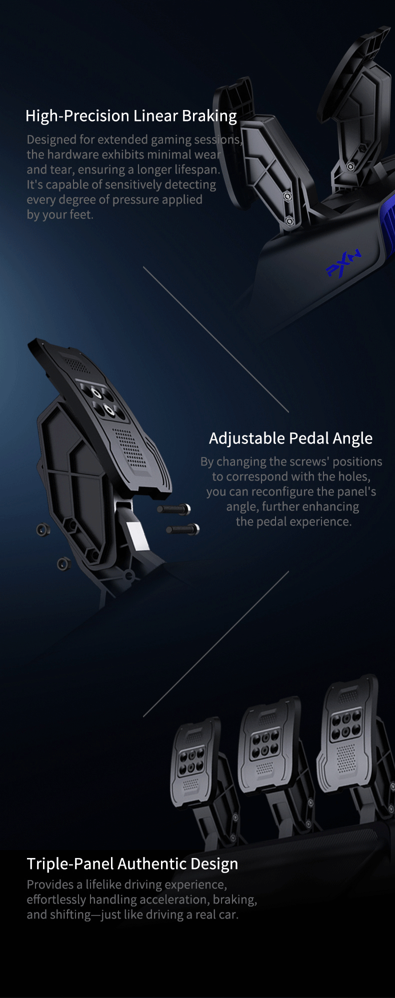 Volant de Course PXN V99 avec Retour de Force 3.2Nm + Pédales & Shifter – PC, PS4, Xbox One, Xbox Series X/S