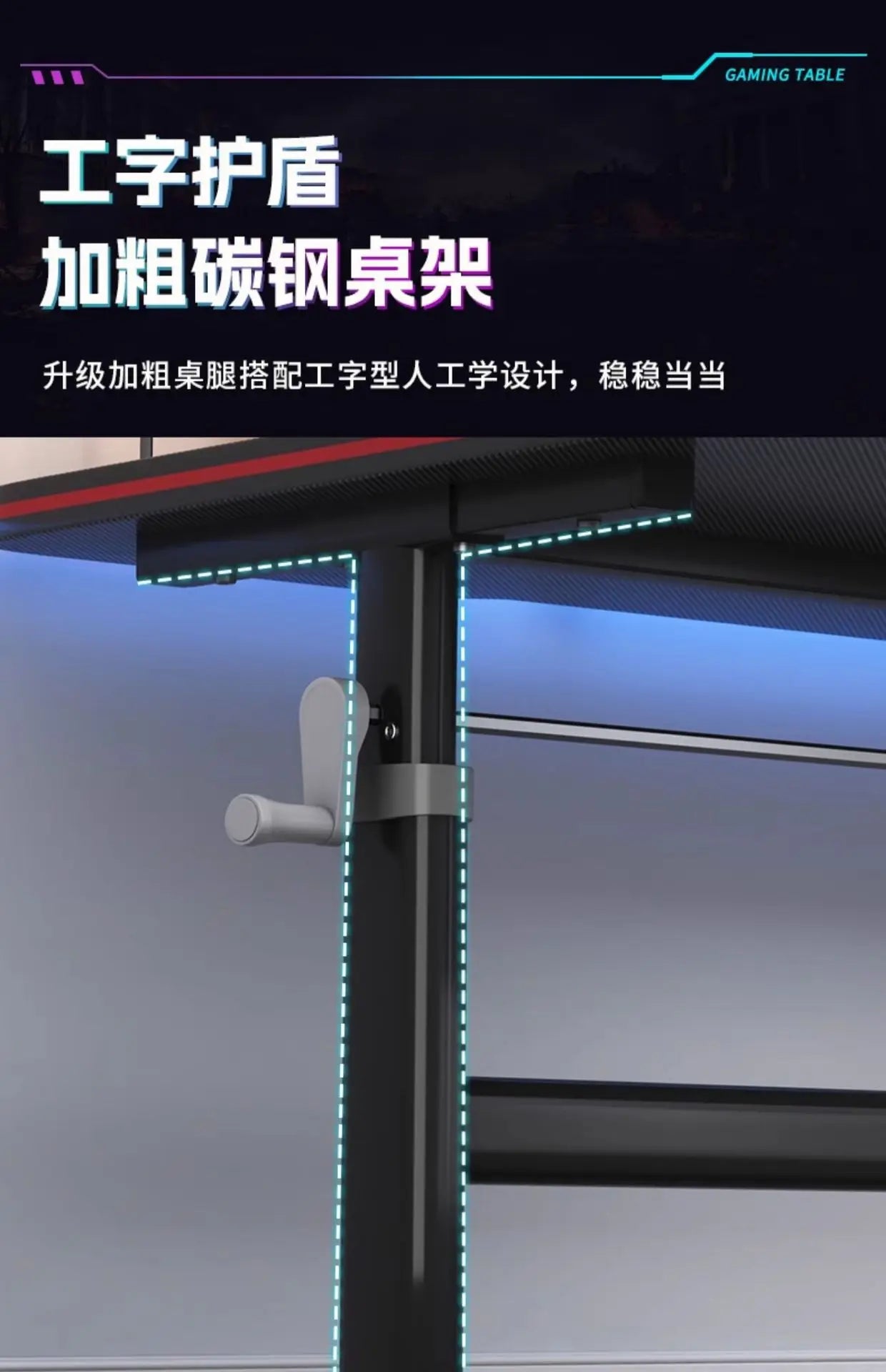 AOLIVIYA Gaming Desk Foldable Design For Home Office Study And Bedroom Simple Setup A3