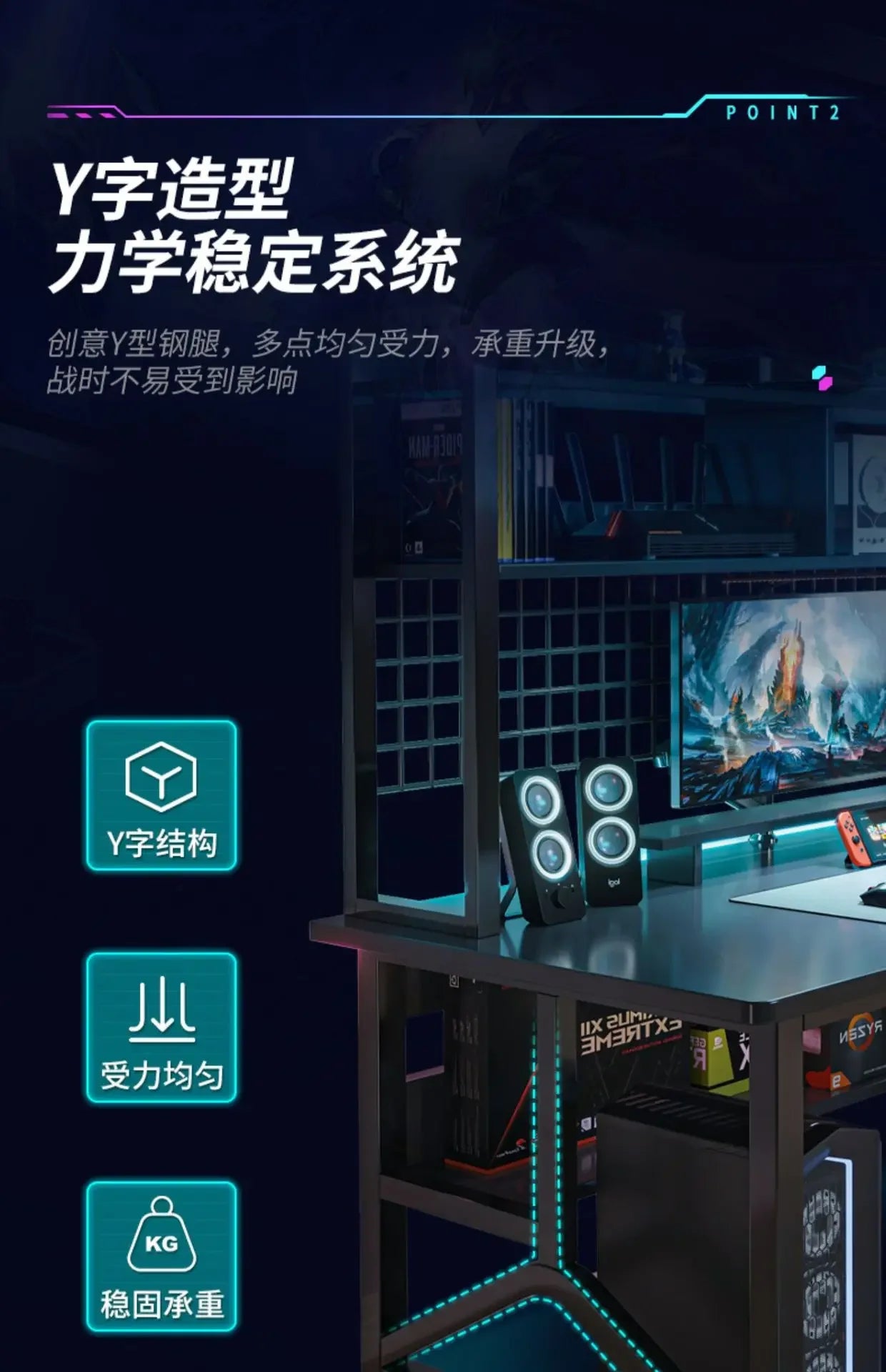 FGHGF Computer Desk and Integrated Library - The Complete Pack for your Workspace