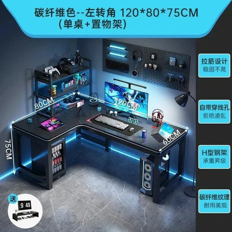 Home Office Furniture Desktop E-sports Table European Double Corner Computer Desks Bedroom Workbench Internet Cafe Gaming Desk
