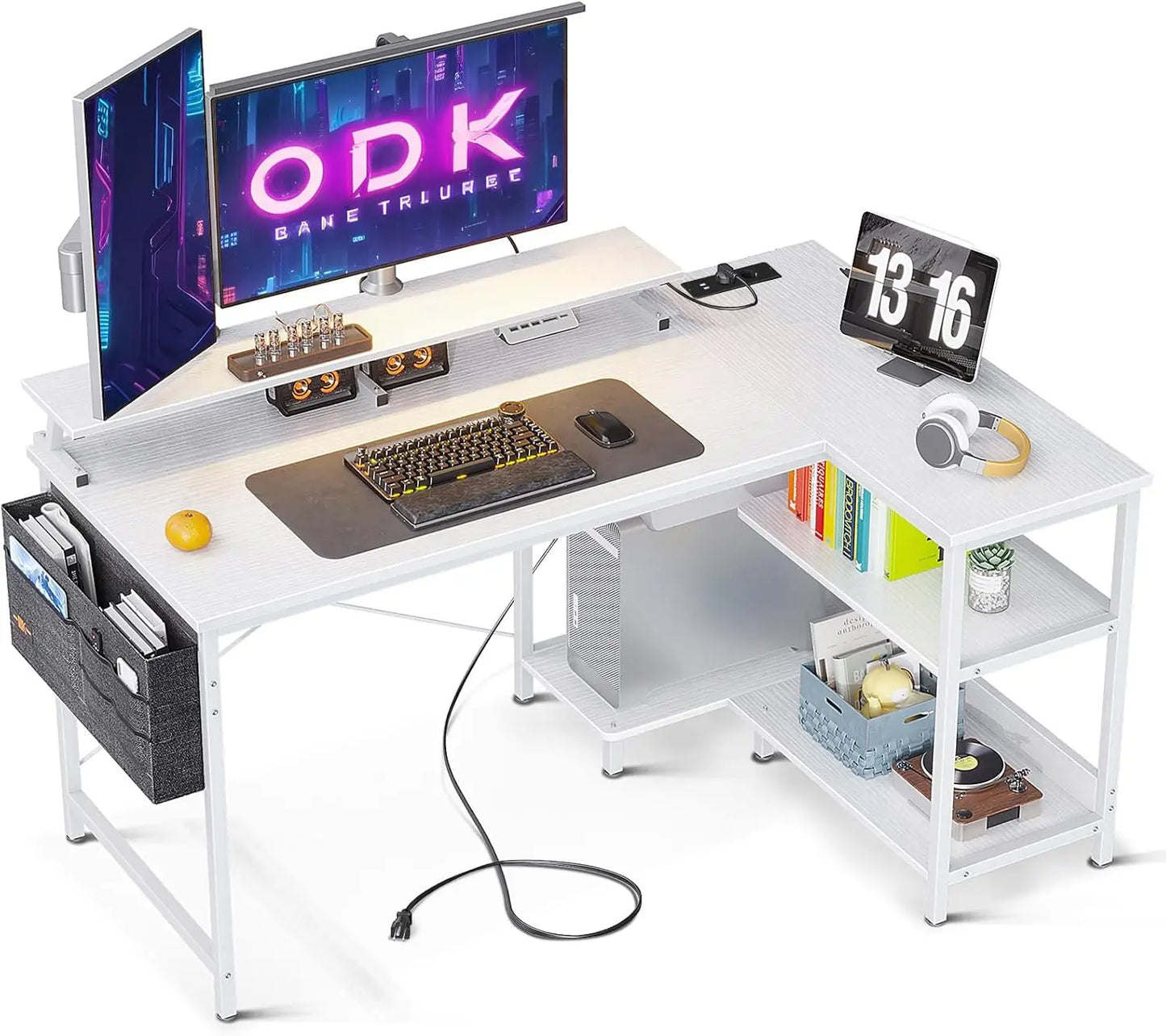 Bureau d'Angle ODK Réversible - L'Espace de Travail Complet et Organisé