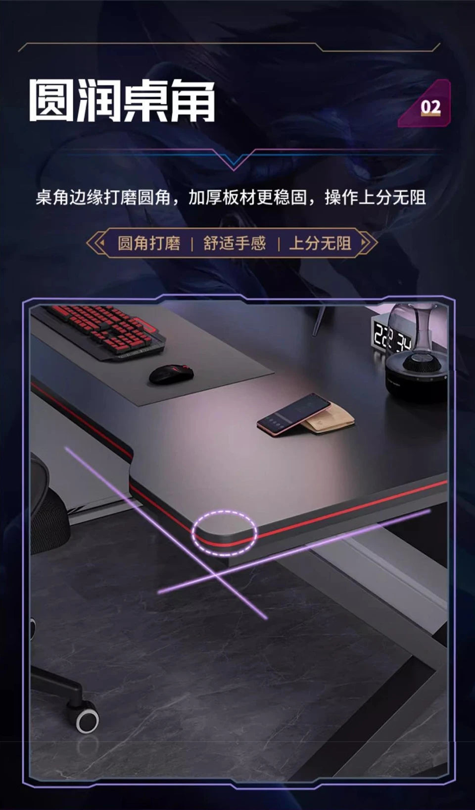 AOLIVIYA PC Gaming Table Bedroom Desktop Computer Table Home Simple Student Dormitory Office Study Desk