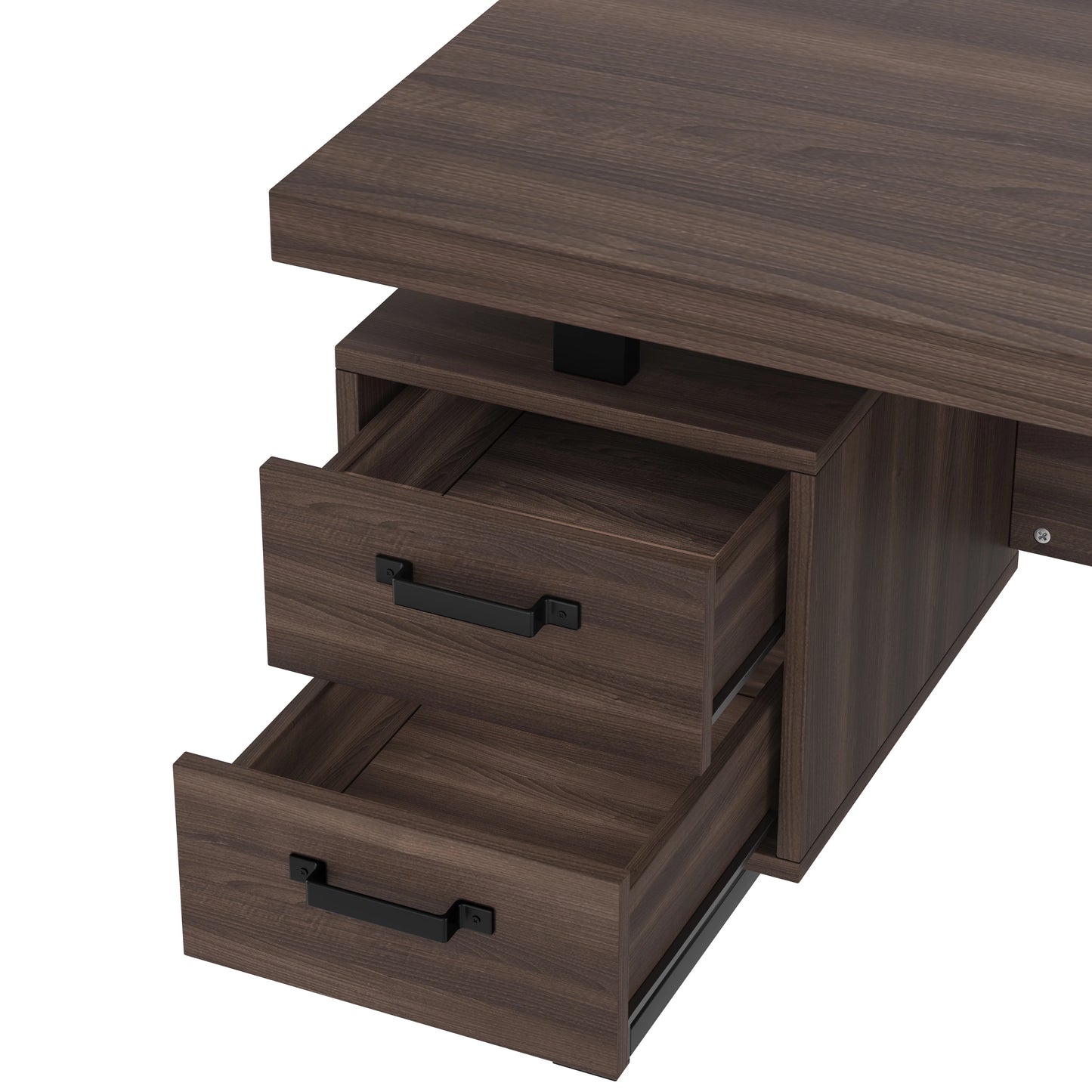 Modern Desk 135×54 cm with Silent Drawers – High-End MDF & Steel