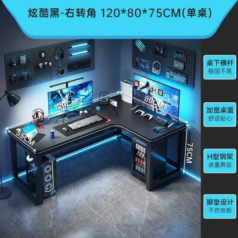 Home Office Furniture Desktop E-sports Table European Double Corner Computer Desks Bedroom Workbench Internet Cafe Gaming Desk