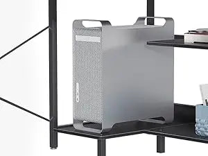 ODK Reversible Corner Desk, 120x80cm L-Shaped Gaming Desk with USB Charging Port and Power Outlet, Computer Table with Su
