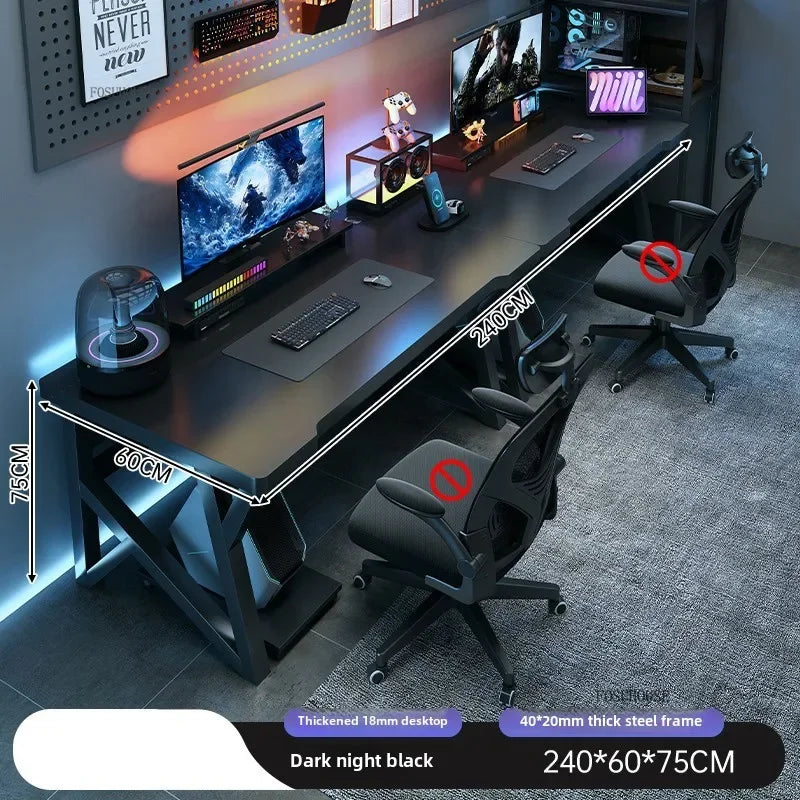 Modern Double Computer Desks Home Desktop E-sports Gaming Table Bedroom Simple Desk Student Study Tables Office Furniture EE