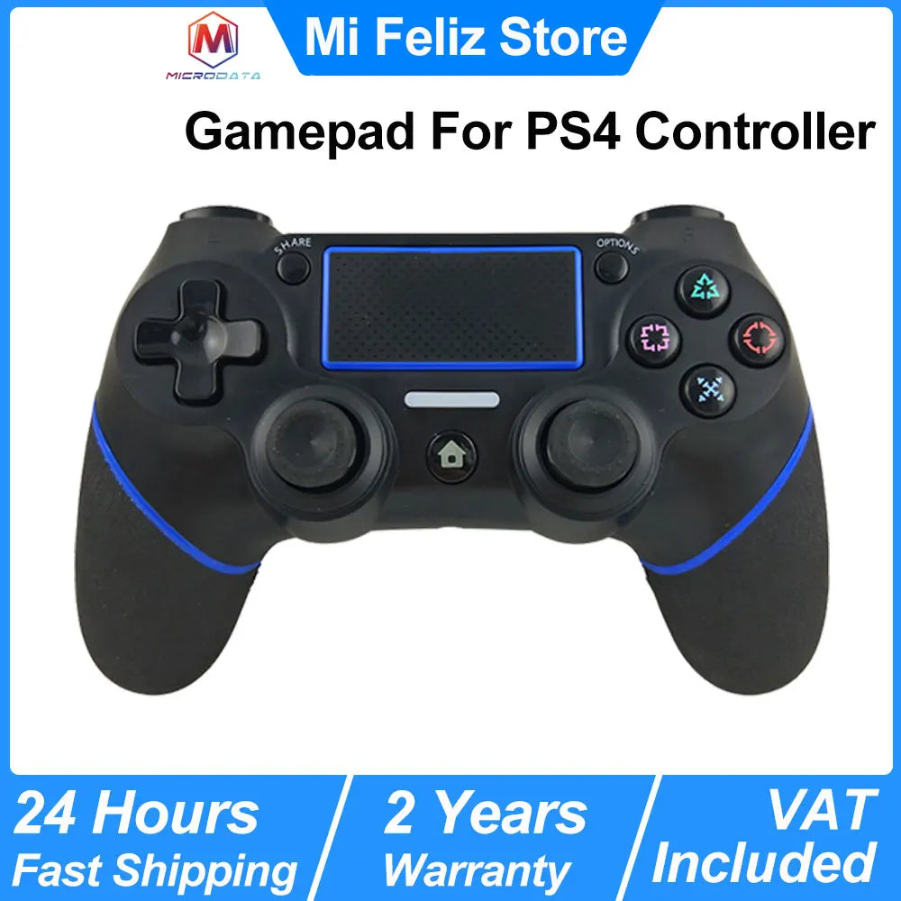 Gamepad For PS4 Controller, Bluetooth Wireless Controller With Six-axis Double Vibration Controller, For PS4/PC Wireless Gamepad