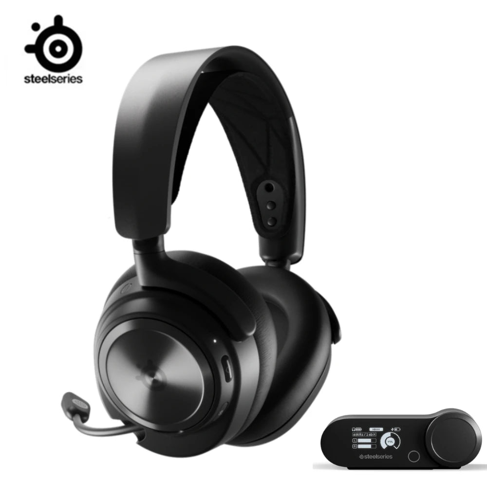 SteelSeries Arctis Nova Pro Wireless Multi-System Gaming Headset Active Noise Cancellation Mic PC, PS5/PS4, Switch, Mobile ,Xbox