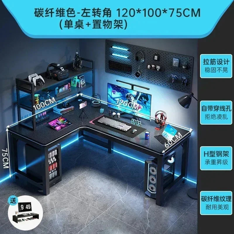 Home Office Furniture Desktop E-sports Table European Double Corner Computer Desks Bedroom Workbench Internet Cafe Gaming Desk